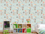 Peel and Stick Full Wall Mural Teddy Bear Hot Air Balloon Ride for Kids Room/Toddler Room