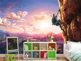 3D Non-Woven Mural Adventure Kids Wallpaper – Zelda on the Cliff | Full Wall Mural for Playroom or Gaming Room