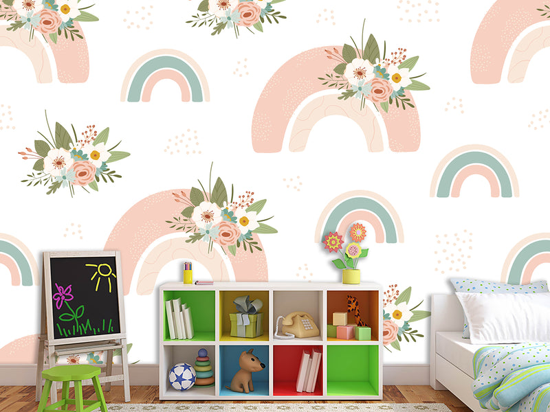 Kids photo wallpaper on the wall non-woven “Rainbow”, 3d wallpaper for Kids room