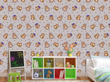 Modern Vinyl Wallpaper Peel an Stick for Decorating a Child's Learning Area — Mural "Educational Owl Print"