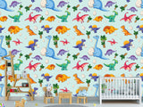 Kids Dinosaur Wallpaper For Kids – Cute Dino Print For Children’s Room Wall Decor