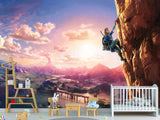 3D Non-Woven Mural Adventure Kids Wallpaper – Zelda on the Cliff | Full Wall Mural for Playroom or Gaming Room