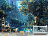 Modern Non-Woven Photo Wallpaper for Kids' or Teen Room – "Enchanted, Magical Castle" Mural