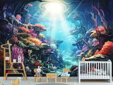 Peel and Stick Kids’ Wallpaper Full Wall Mural – “Mysteries of the Deep” For Kids’ Room