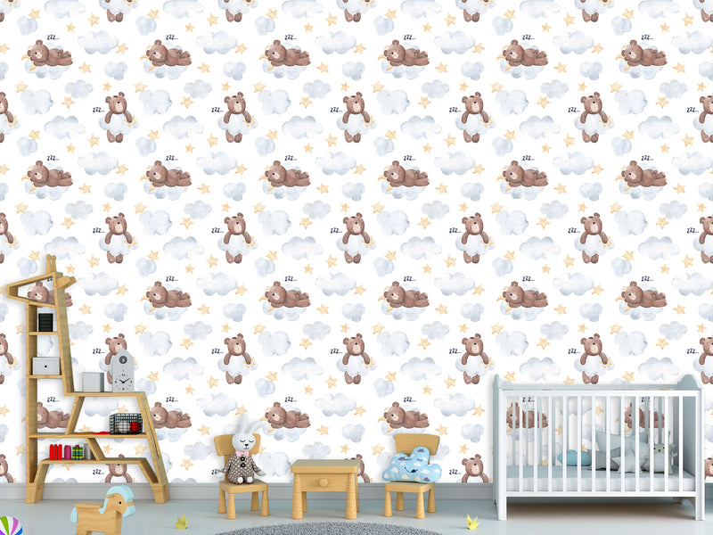 Mural For Kids On The Wall Calm Wall Design – “Dreamy Bears” For Kids’ Room