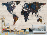 Peel and Stick Wallpaper Oracal film “World map for learning countries”, decor for Kids room