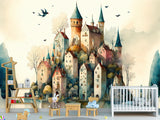 Self-Adhesive Mural Print For Kids' Space "City From A Fairy Tale" Kids Room Print
