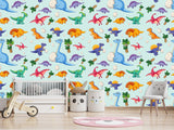 Kids Dinosaur Wallpaper For Kids – Cute Dino Print For Children’s Room Wall Decor