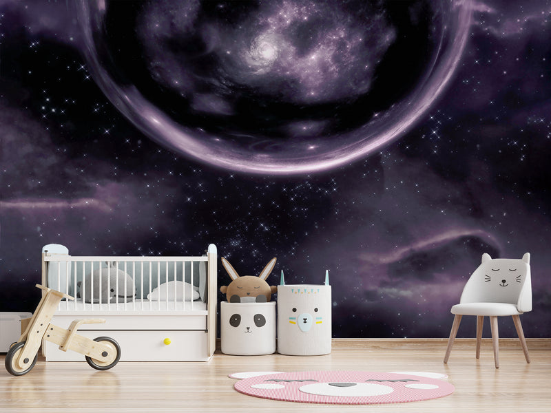 Vinyl Wallpaper Peel and Stick With An Interesting Design Of The Universe For The Living Room or Bedroom, “Sky Horizon”