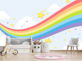 Mural for kids on the wall Self-Adhesive Wallpaper“flying rainbow”, photo wallpaper 3d with a pattern