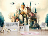 Self-Adhesive Mural Print For Kids' Space "City From A Fairy Tale" Kids Room Print