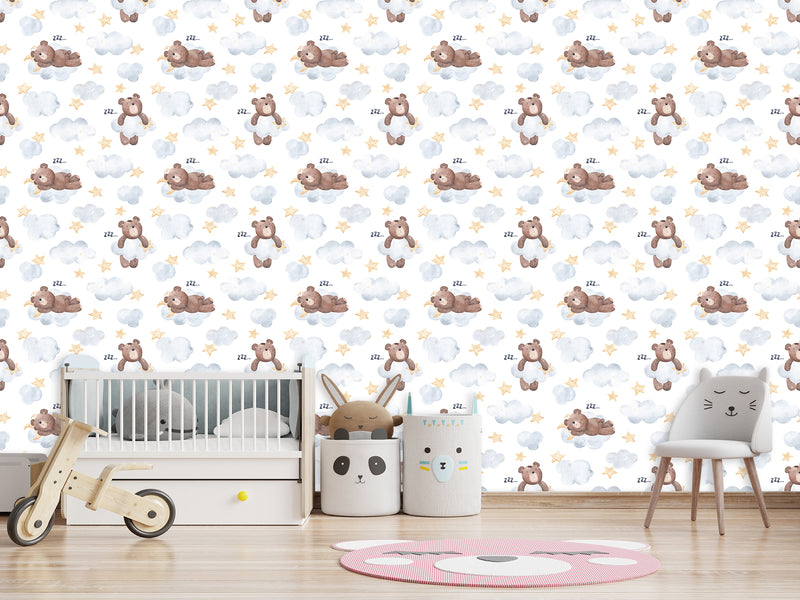 Mural For Kids On The Wall Calm Wall Design – “Dreamy Bears” For Kids’ Room
