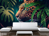 Modern Peel and Stick Photo Wallpaper for Living Room or Bedroom – "Jaguar" Wall Print