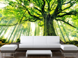 Modern Non-Woven Wallpaper "Tree of Life" — Art Design for a Cozy Living Room or Bedroom