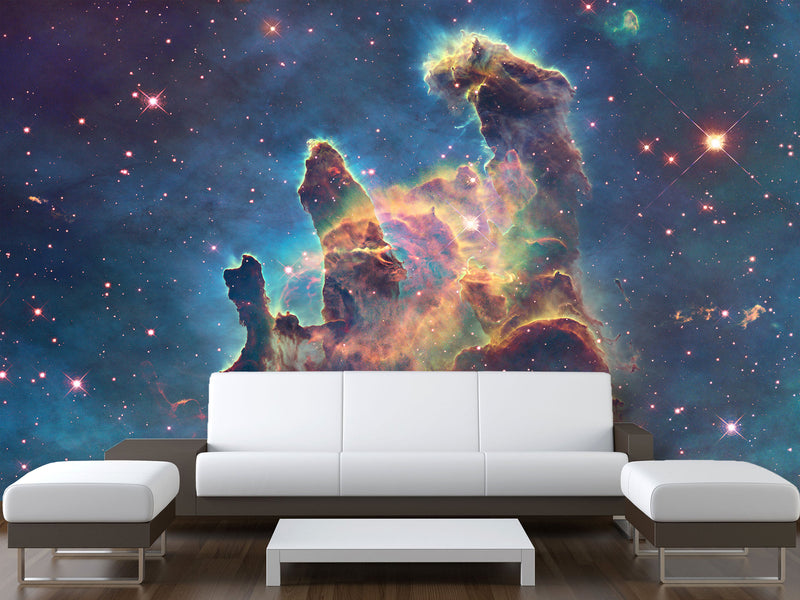 3D Peel and Stick Wall Mural – “Cosmic Fantasies” Full Wall Wallpaper