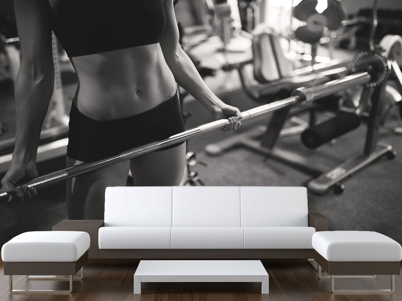 High-Quality Peel and Stick Sports Design Mural, Sports Photo Wallpaper "Motivation"