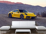 Peel and Stick Mural All Wall Wallpaper Sport Car Wall Art – 3D Porsche Self-Adhesive Wallpaper Decal for Bedroom, Kitchen, or Lounge