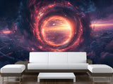 Non-Woven Wall Mural for Living Room, Bedroom, or Office — "Fantastic Portal in Space"