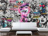Traditional Wall Mural "Urban Style Street Art Wallpaper", Decor for Bedroom, Living Room, Teen Room 🎨