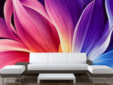 Non-Woven Photo Wallpaper For Bedroom, Living Room "Abstraction: Colorful Petals Of Energy"