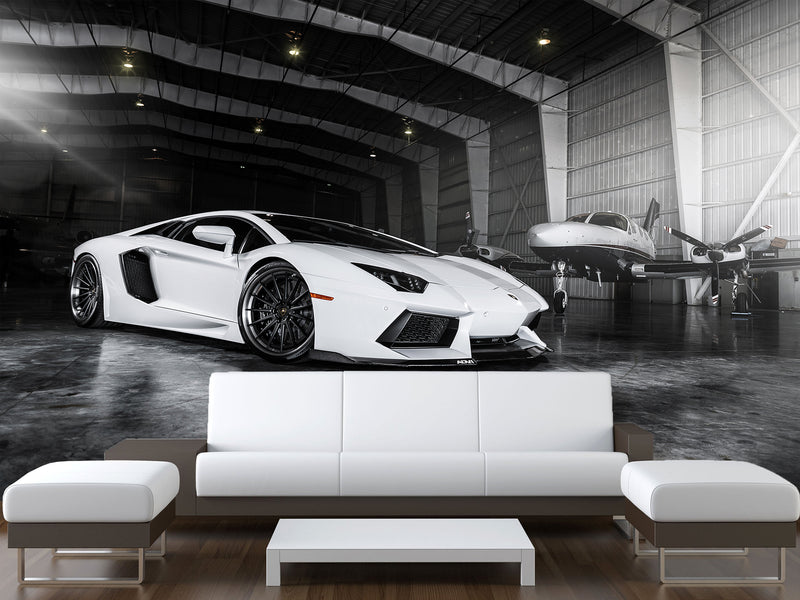Peel and Stick Mural Lamborghini Wall Mural – Car Decal for Bedroom, Kitchen & Living Room