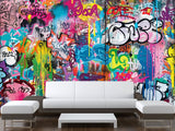 High-Quality Self-Adhesive Wallpaper – Accent Wall for Lounge Area or Creative Studio Mural – "Street Art – Graffiti"