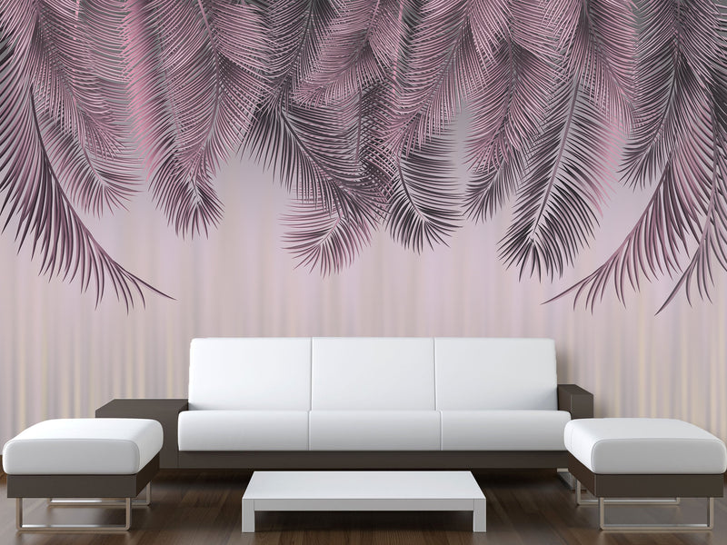 Peel and Stick 3D photo wallpaper over the bed in the bedroom “Palm Tree”, Peel and Stick film Oracal