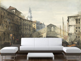 Peel and Stick Mural Vintage Style For Living Room or Bedroom - William Callow The Rialto Bridge Venice