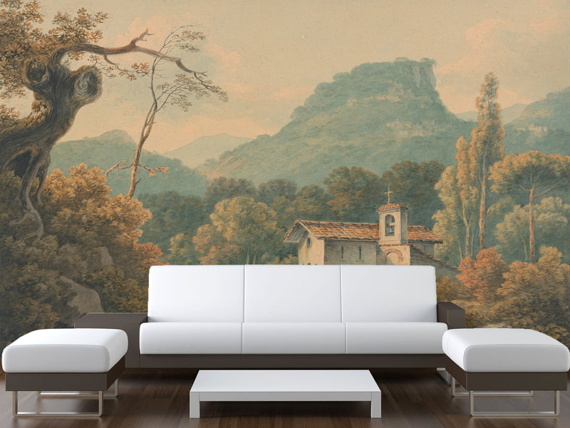 Non-Woven Wall Mural John Warwick Smith-The Hermitage at Frascati For Living Room or Bedroom