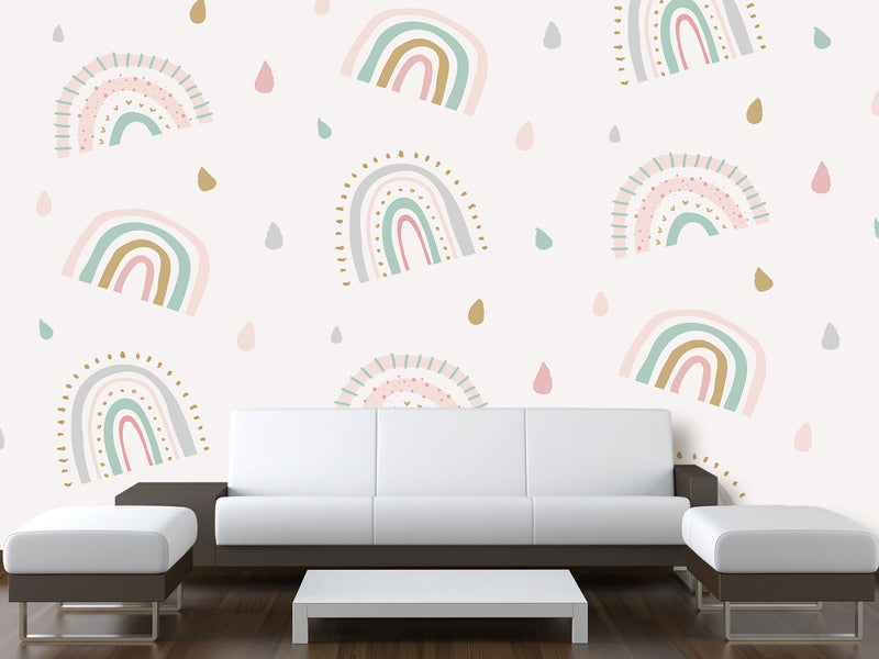 Kids photo wallpaper on the wall non-woven “Rainbow”, 3d wallpaper for Kids room