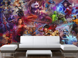 Premium Non-Woven Eco-Friendly Wall Murals – "Characters in Their Glory" Anime Style for Office or Bedroom