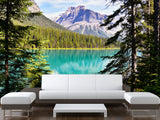 Nature-Inspired Peel and Stick Mural for Living Room or Lounge Area – "Emerald Lake, British Columbia,Yoho National Park"