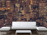 Durable Self-Adhesive Photo Wallpaper For Living Room, Bedroom Design "Night City Of New York"