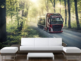 Peel and Stik Forest Road Volvo Car Wall Murals – Home Decor For Bedroom And Living Room