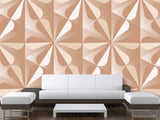 Beige Geometric Wallpaper – Full-Wall Self-Adhesive Mural for Living Room or Lounge Area, "Beige Geometric Pattern"
