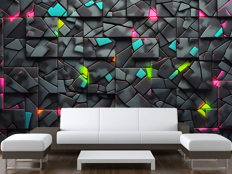 Modern prints for the office, living room, and game room Non-woven photo wallpaper with a 3D effect