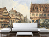 Self-Adhesive Wall Mural Full Wall Accent Wallpaper for Living Room or Bedroom Design William Wyld – A Street In Hanover, Germany