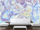 Peel and Stick Abstract Wall Mural Art Desing Abstraction: Blue Color Flows' for Bedroom & Living Room