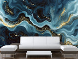 Incredible Design Accent Wall Self-Adhesive Wallpaper For Creative Office Or Living Room Design "Blue Domination"