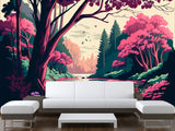 Art Print Non-Woven Wall Mural "Spring Landscape" for Living Room, Kids Room, Decor for Office, Bedroom 🌸
