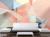 "Peel and Stick Wall Mural 'Geometric Abstraction', Decor for Office, Bedroom, Living Room"
