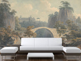 Self-Adhesive Wallpaper John Warwick Smith - River Landscape with a Single Arched Bridge