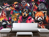 Non-Woven Wall Murals Print For Home "Cool Beasts", Decor For Bedroom, Living Room, Office