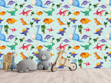 Kids Dinosaur Wallpaper For Kids – Cute Dino Print For Children’s Room Wall Decor
