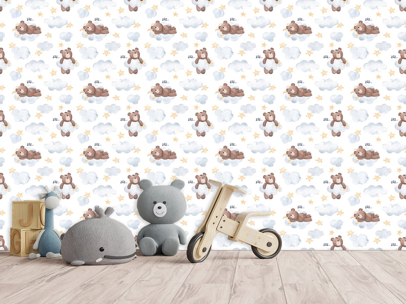 Mural For Kids On The Wall Calm Wall Design – “Dreamy Bears” For Kids’ Room