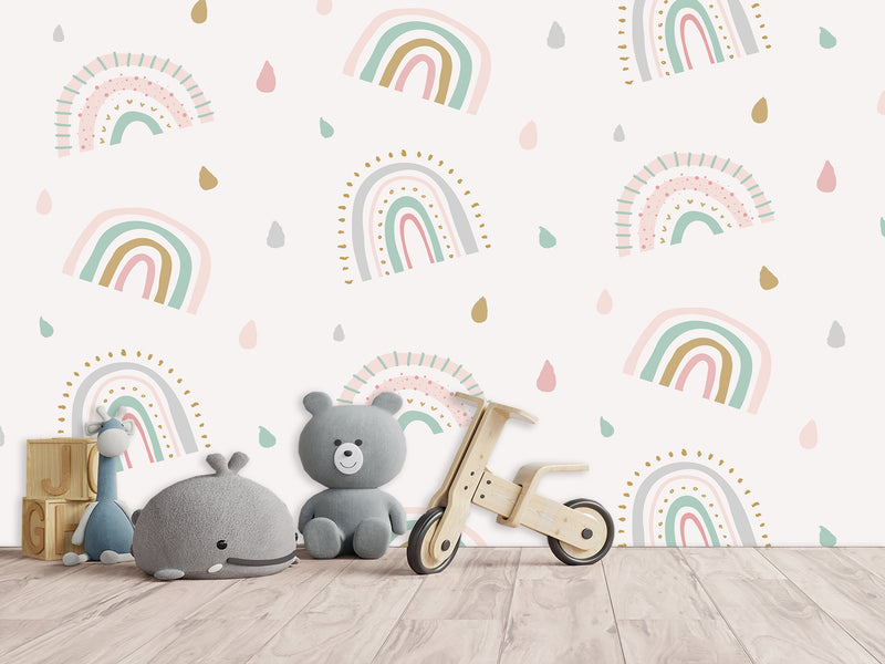 Kids photo wallpaper on the wall non-woven “Rainbow”, 3d wallpaper for Kids room