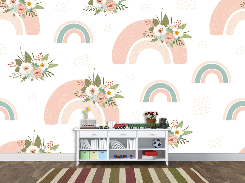 Kids photo wallpaper on the wall non-woven “Rainbow”, 3d wallpaper for Kids room