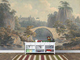 Self-Adhesive Wallpaper John Warwick Smith - River Landscape with a Single Arched Bridge