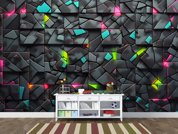 Modern prints for the office, living room, and game room Non-woven photo wallpaper with a 3D effect