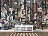 Comic Style Accent Wall Self-adhesive Photo Wallpaper 3D Wallpaper for Bedroom Ready with “New York” Design🌆